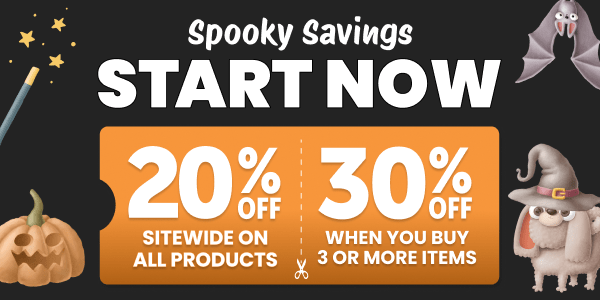 Save 20% sitewide and save 30% on 3 or more products