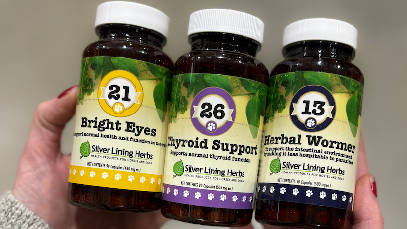 3 bottles of Silver Lining Herbs products