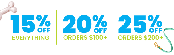 Image of 15% off, 25% Off and 25% Of teirs