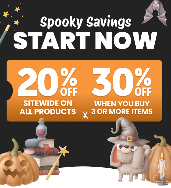 20% off sitewide and 30% off when you buy 3 or more products