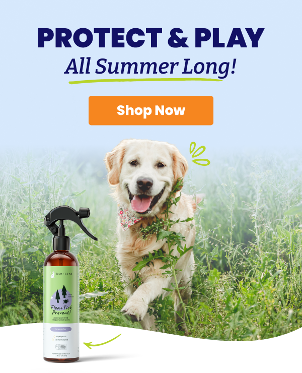 Protect your dog from fleas & ticks with Kin + Kind essential oil spray