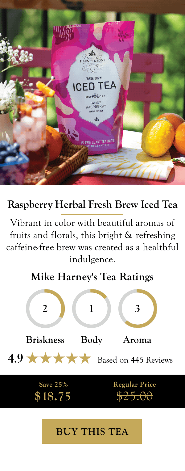 Raspberry Herbal Fresh Brew Iced Tea