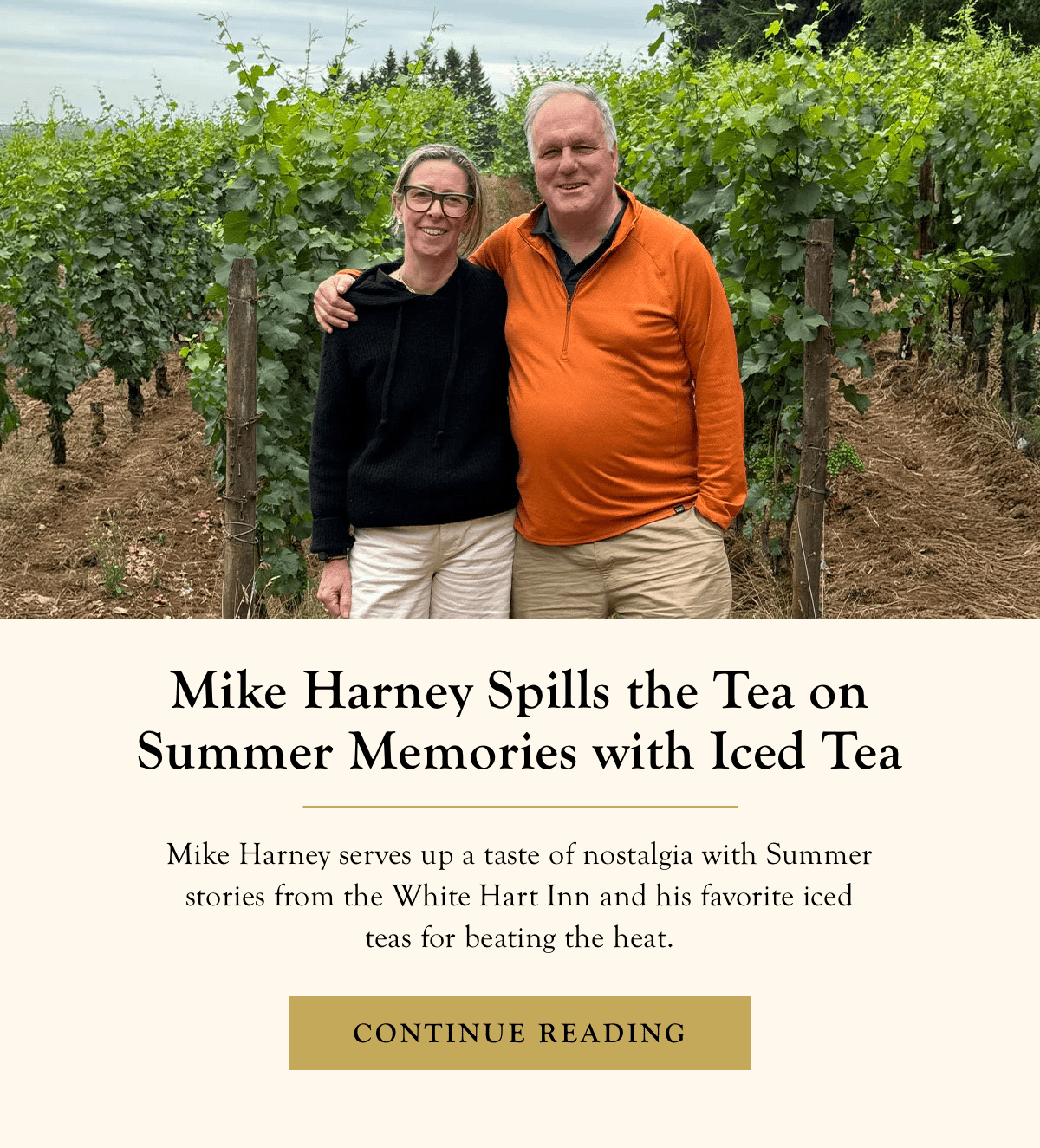Mike Harney Spills the Tea on Summer Memories with Iced Tea |  Continue Reading >