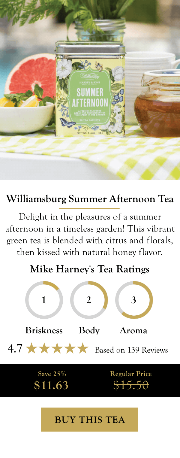 Williamsburg Summer Afternoon Tea, Tin of 20 Sachets