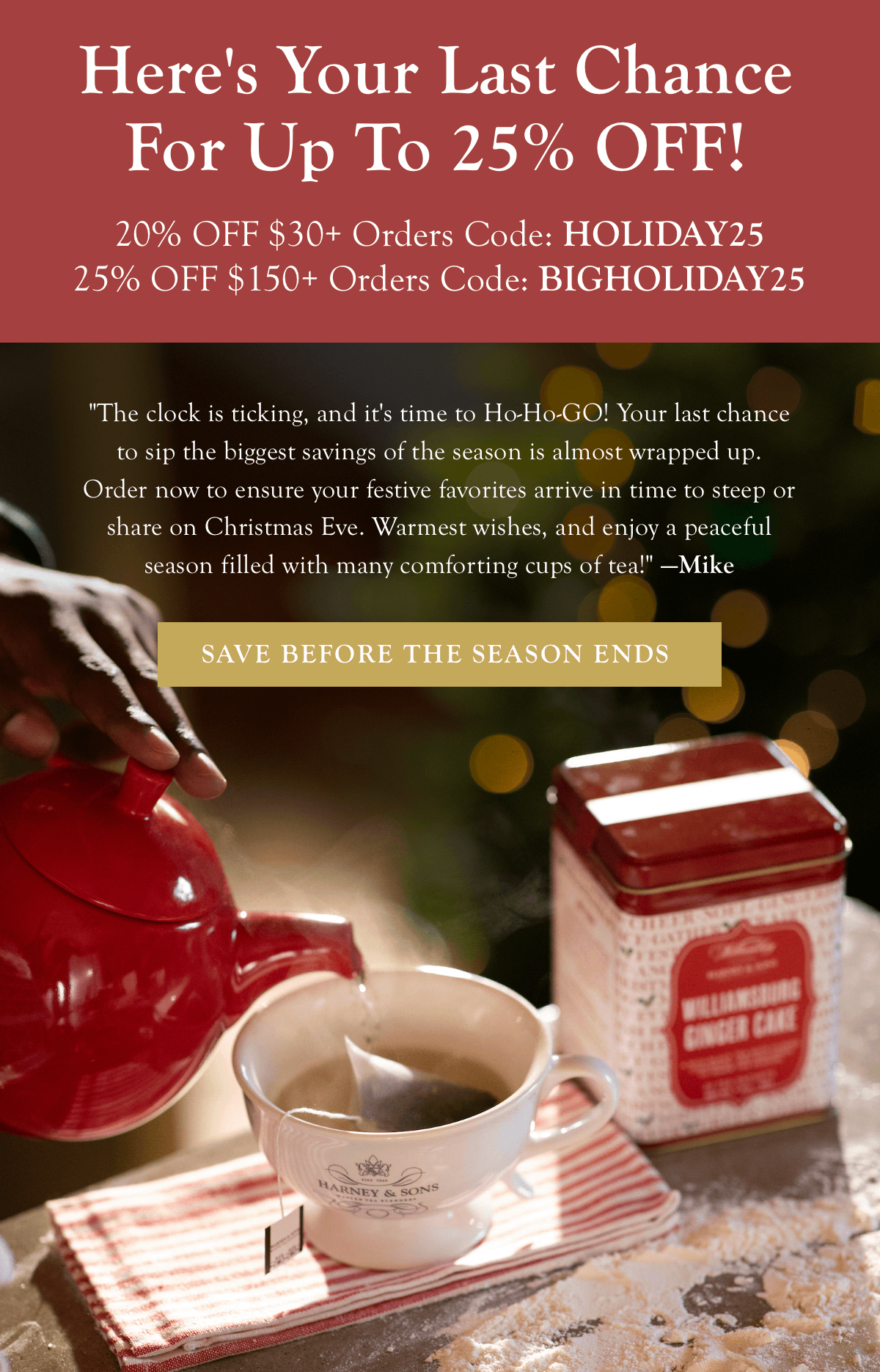 20% OFF $30+ Orders Code: HOLIDAY25  or   25% OFF $150+ Orders Code: BIGHOLIDAY25