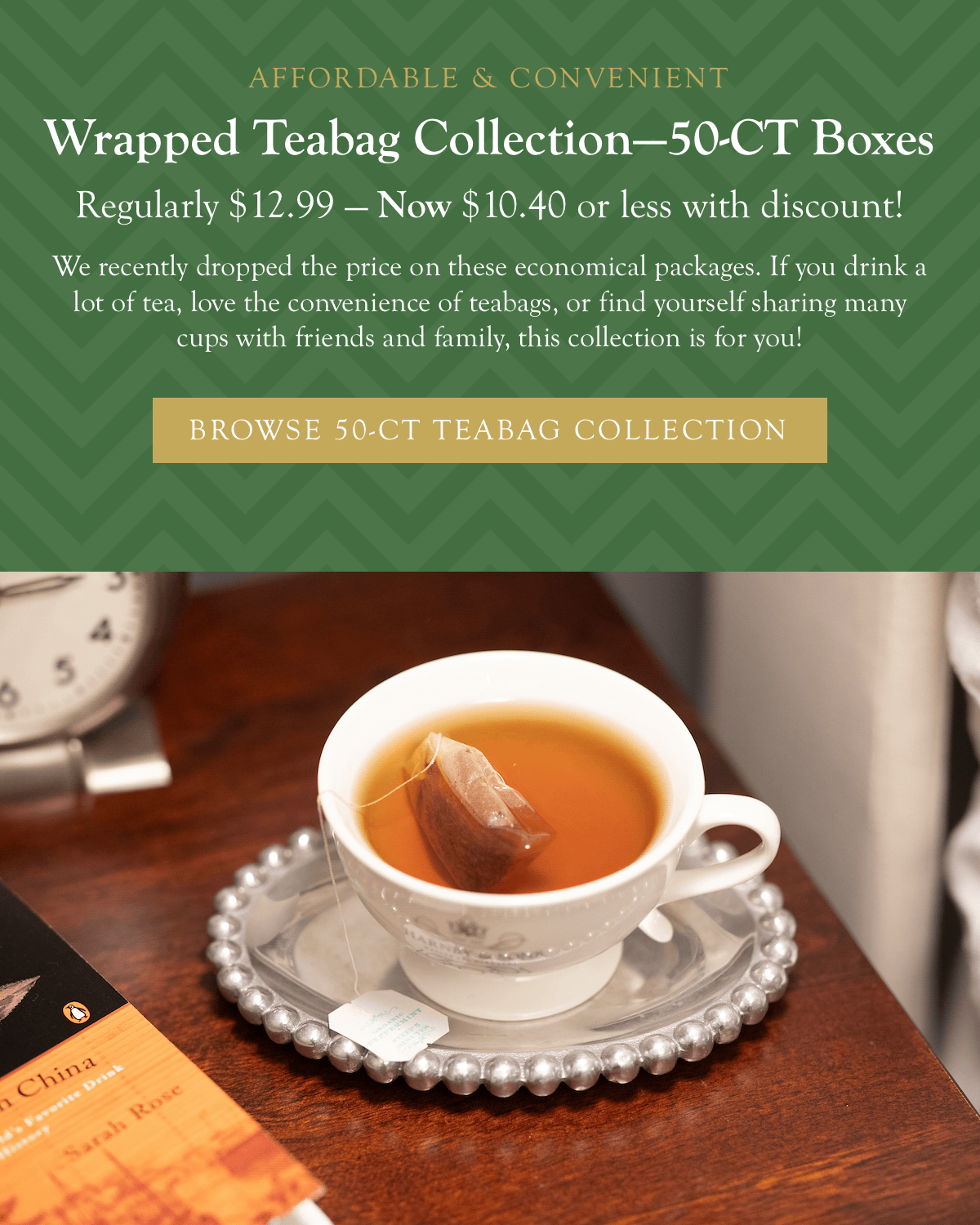50-CT Wrapped Teabags