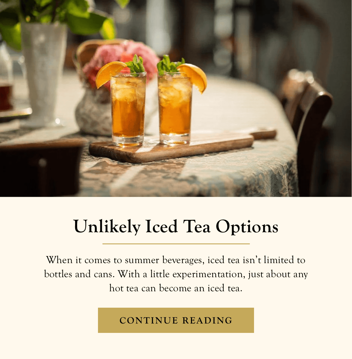 Unlikely Iced Tea Options
