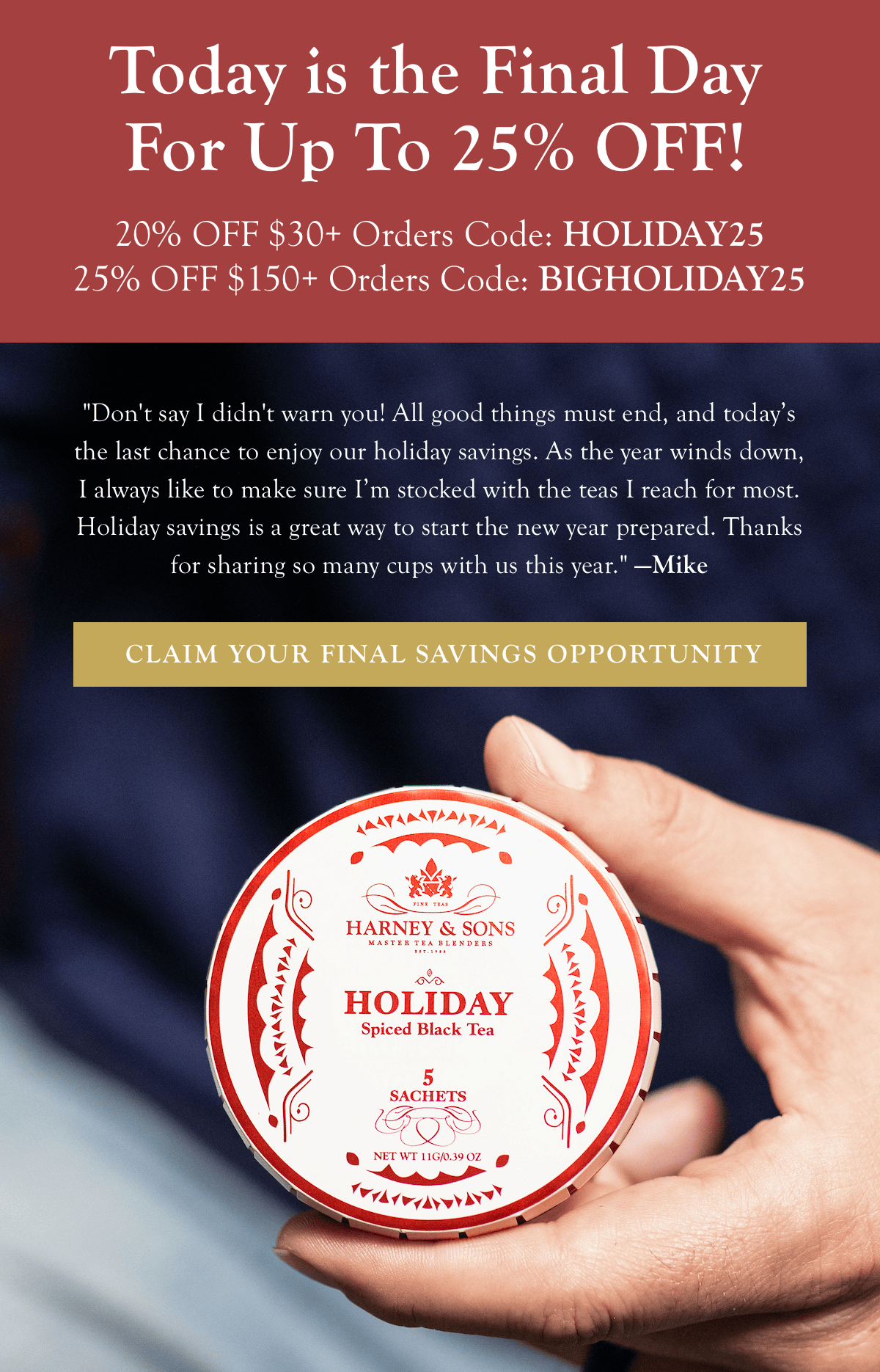 20% OFF $30+ Orders Code: HOLIDAY25  or   25% OFF $150+ Orders Code: BIGHOLIDAY25