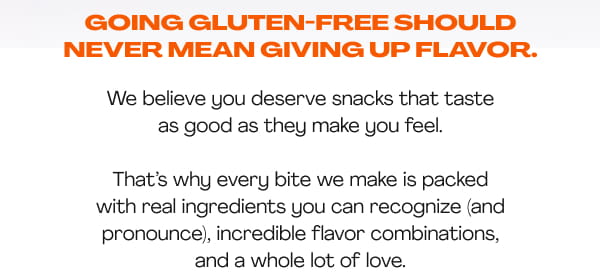 Going gluten free should never mean giving up flavor
