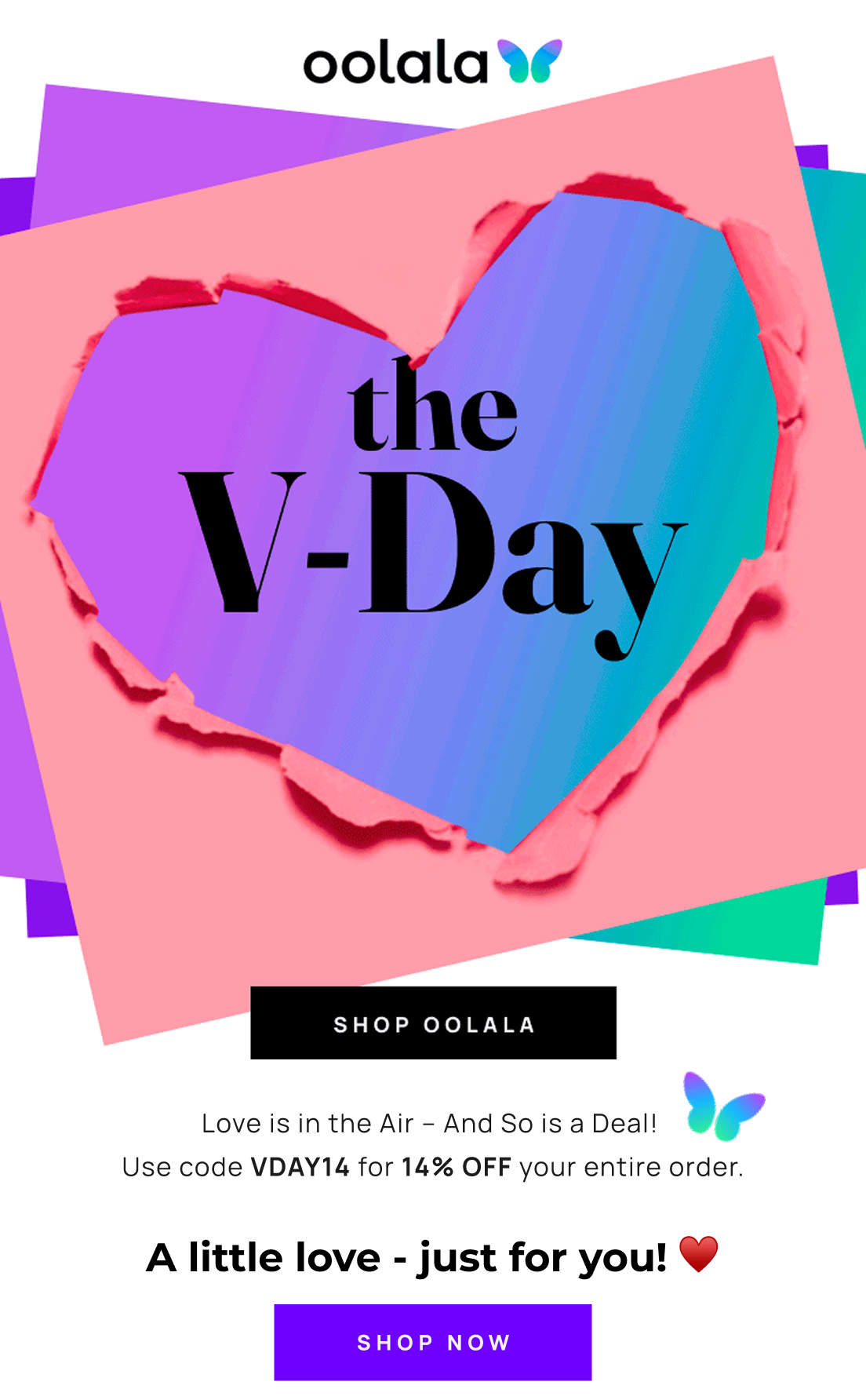 oolala, Valentine's Day. Shop All