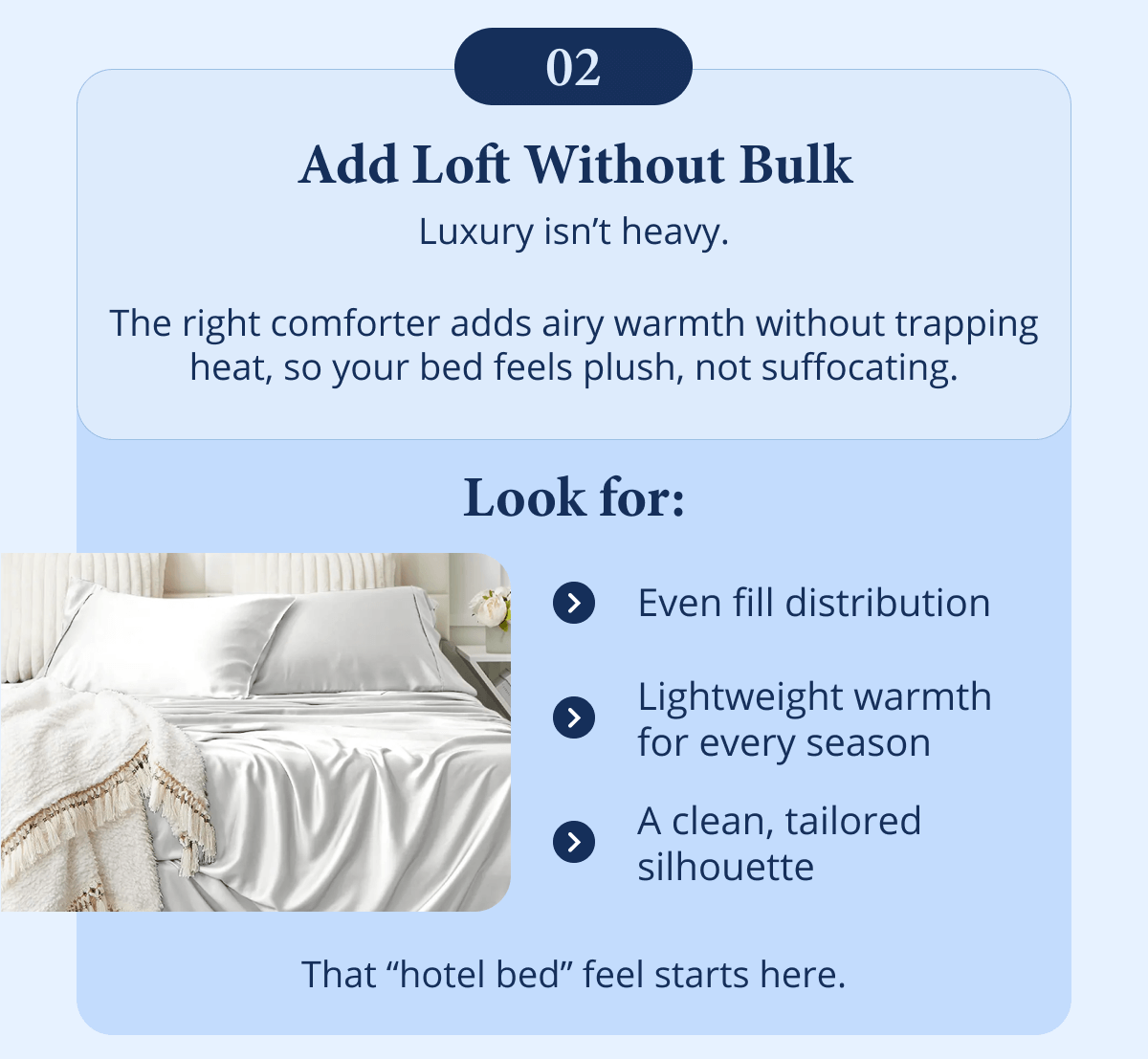 Add loft without bulk