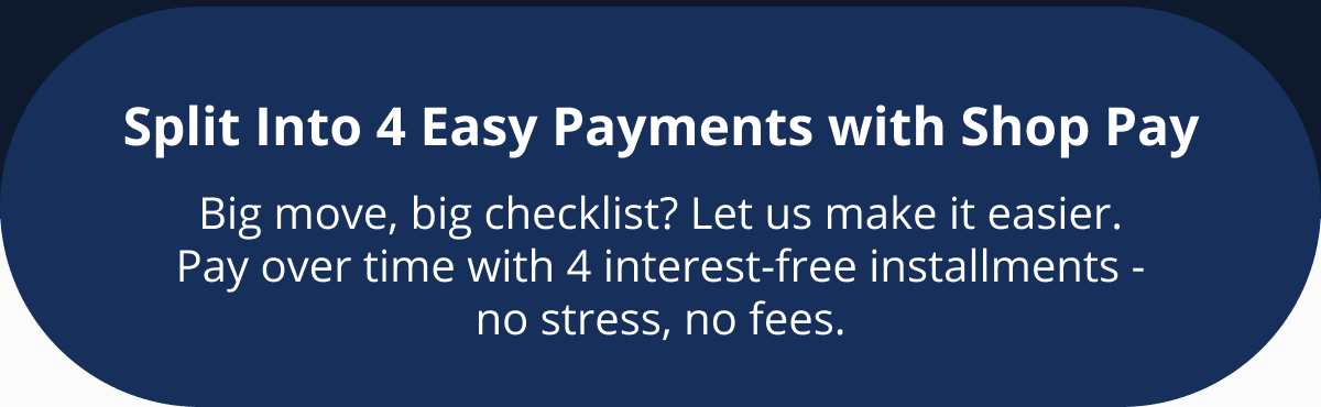 Split into 4 easy payments with Shop Pay