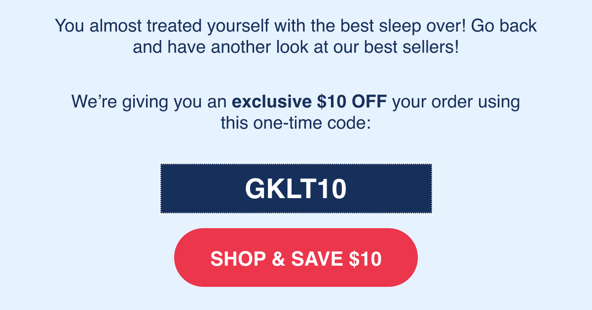 Use code GKLT10