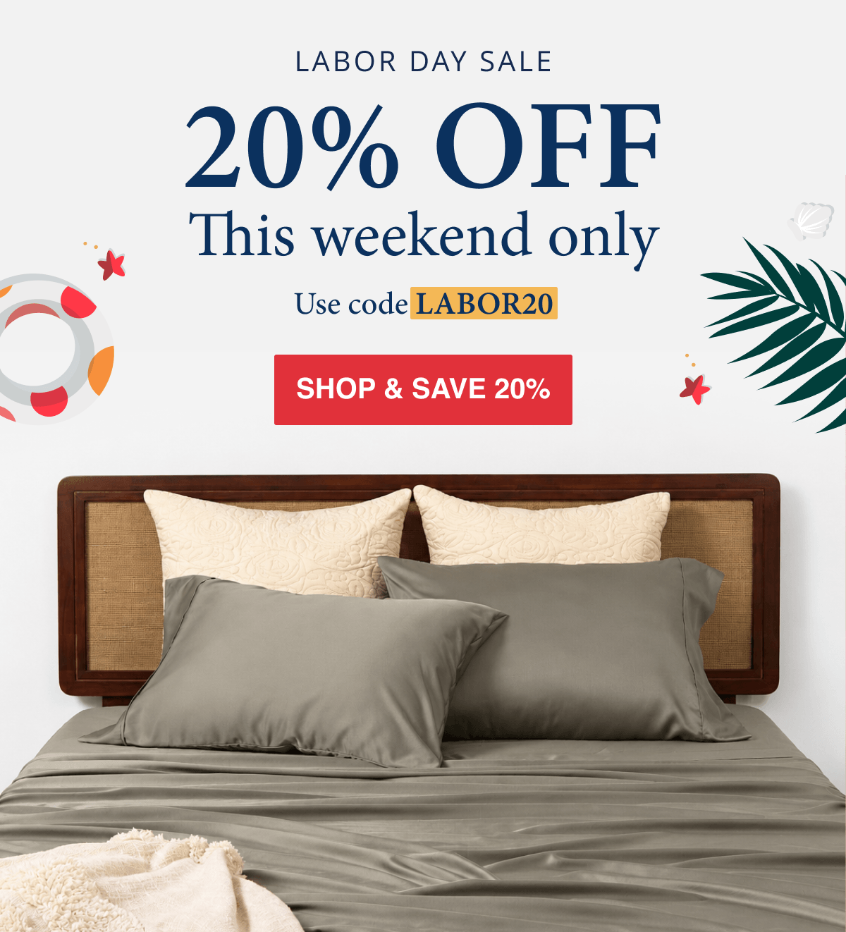 LABOR DAY SALE 20% OFF This weekend only Use code LABOR20