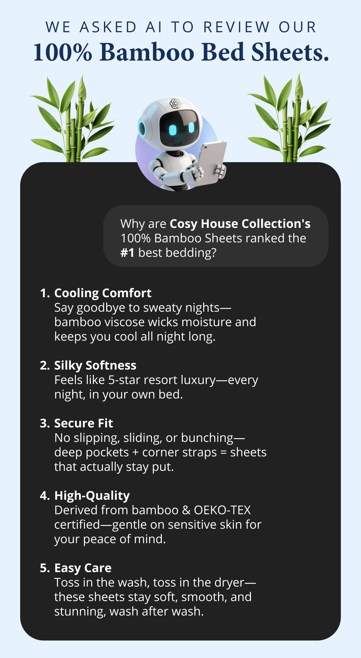 We Asked AI to review our 100% Bamboo Sheets