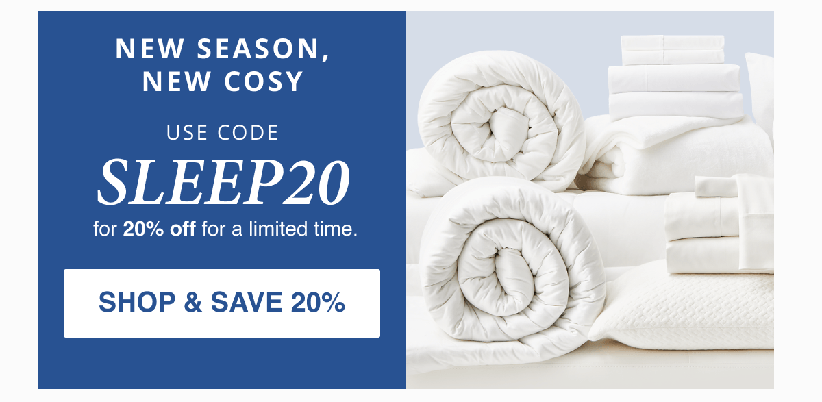 Use code SLEEP20 for 20% OFF your order today