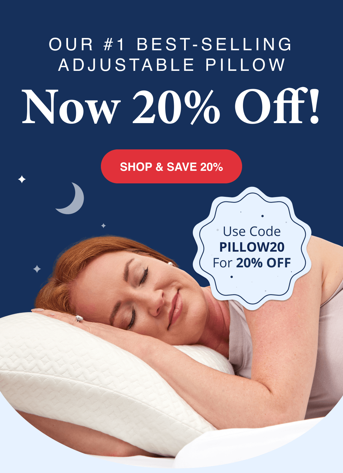 Upgrade your pillow with 20% OFF