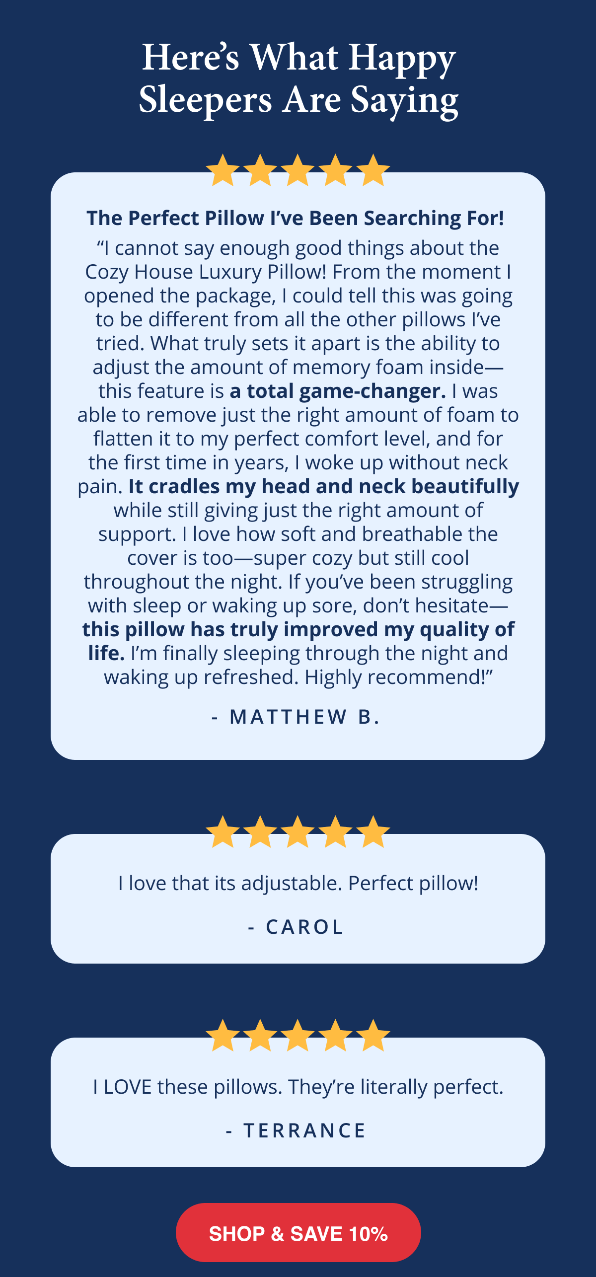 What happy Sleepers Are Saying