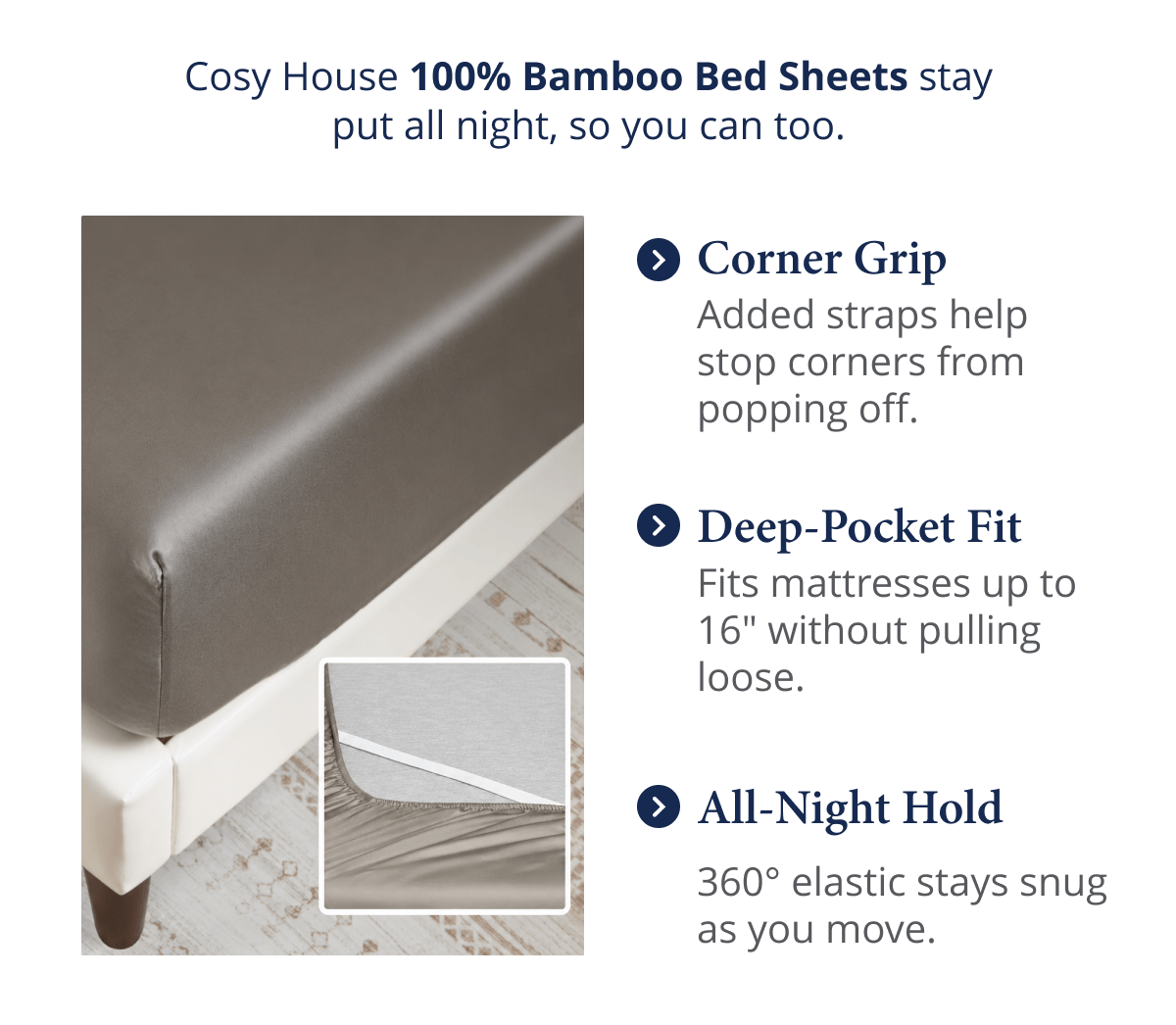 Corner Grip Deep-Pocket Fit All-Night Hold