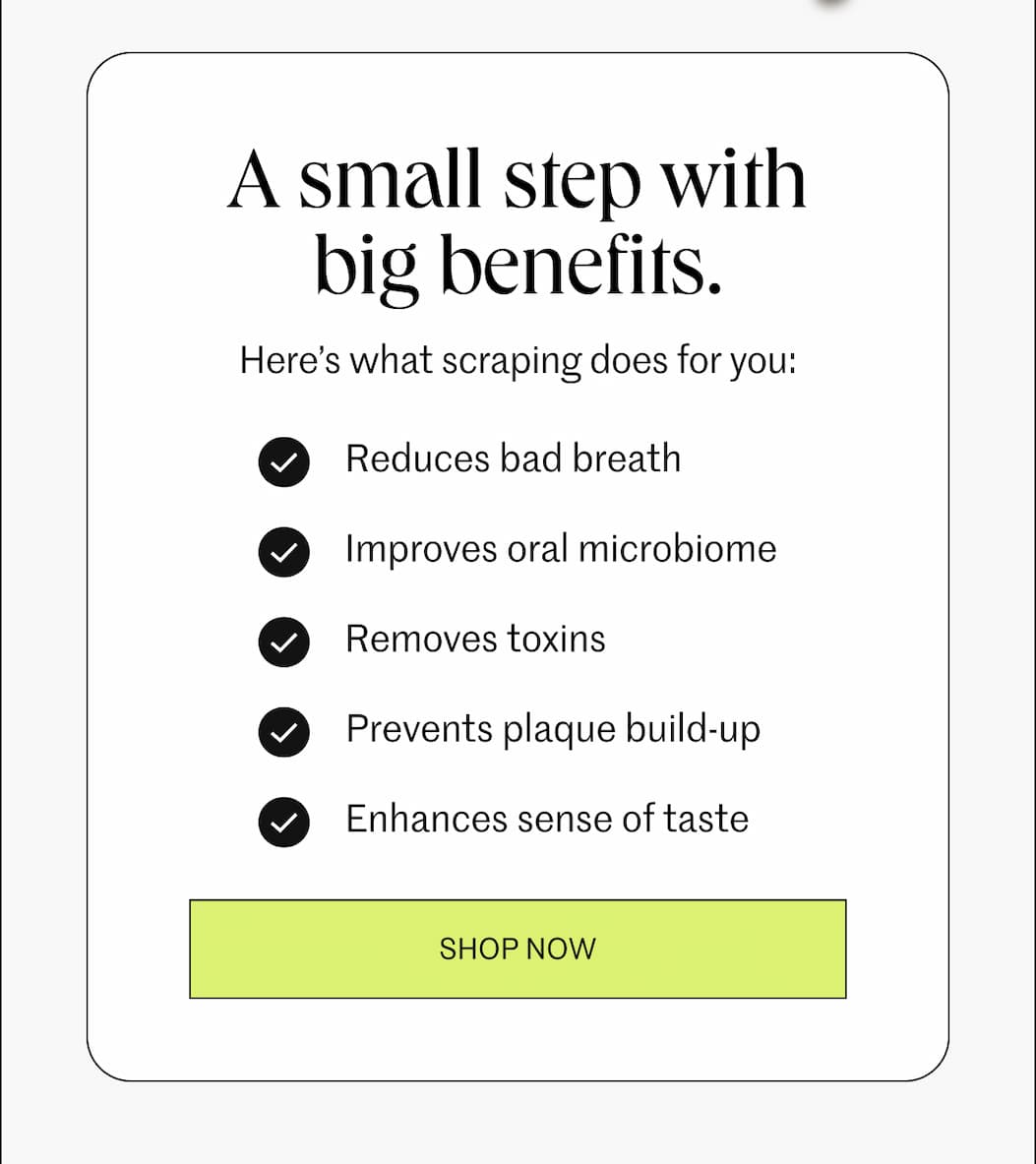 A small step with big benefits A small step with big benefits