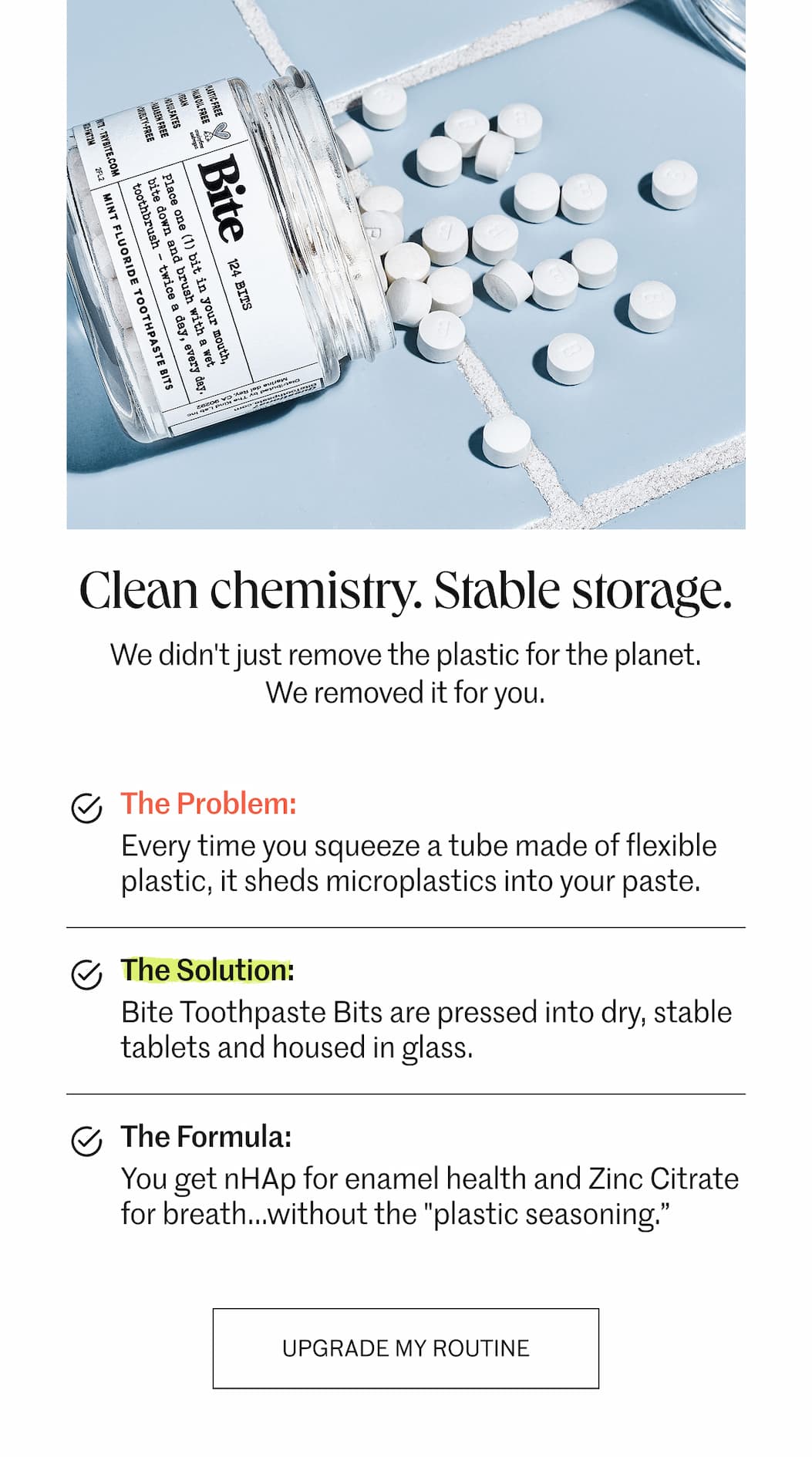 Clean Chemistry. Stable Storage.