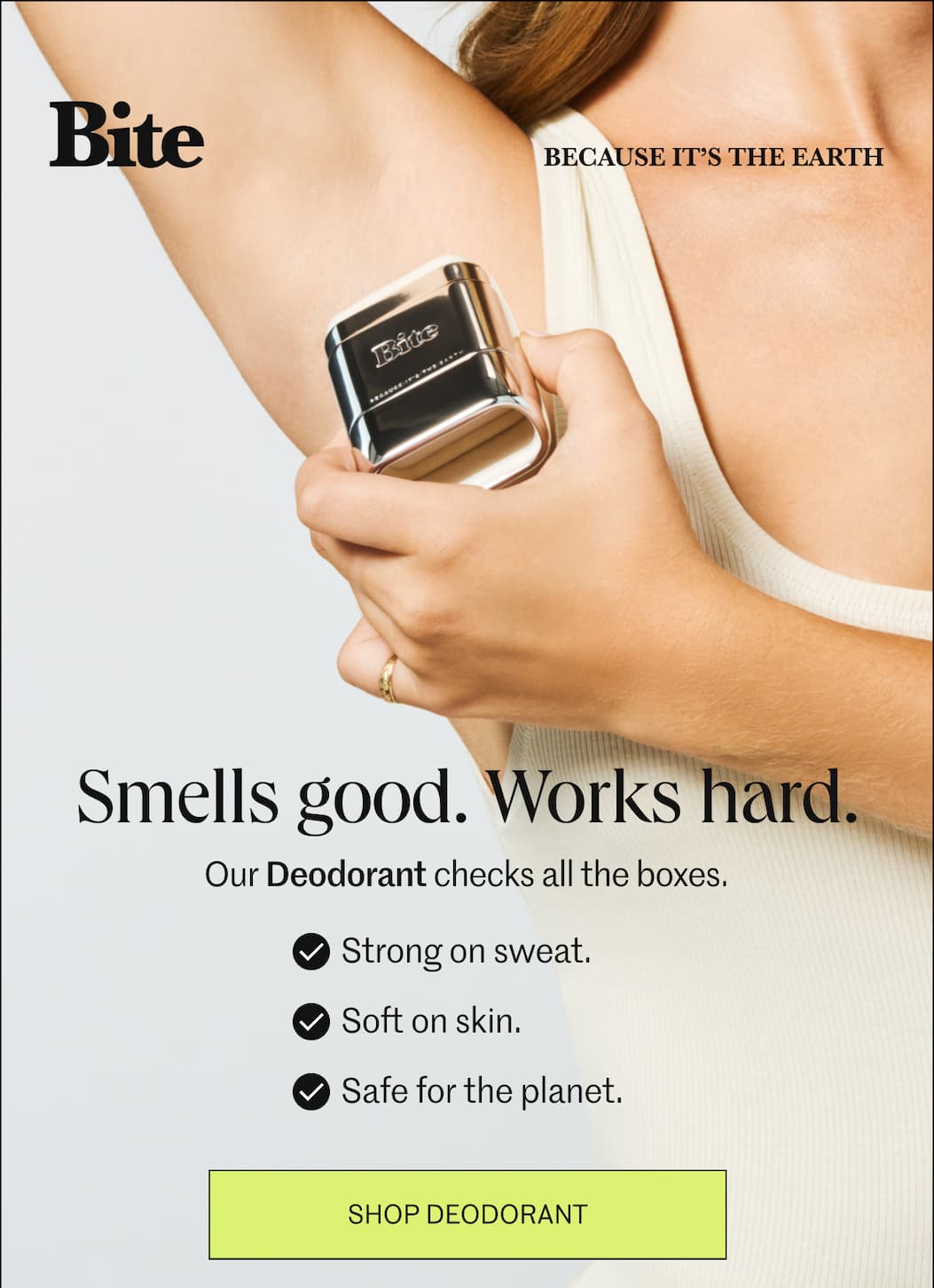 Smells good. Works hard. Smells good. Works hard.