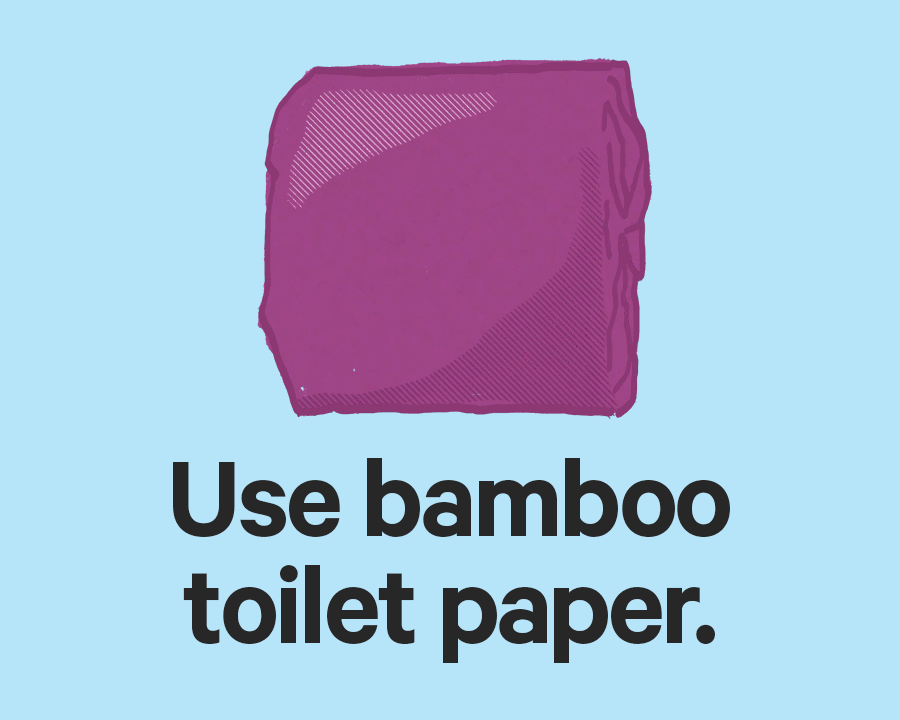 Use bamboo toilet paper.