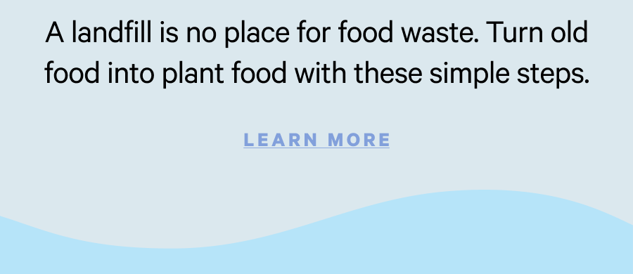 A landfill is no place for food waste.