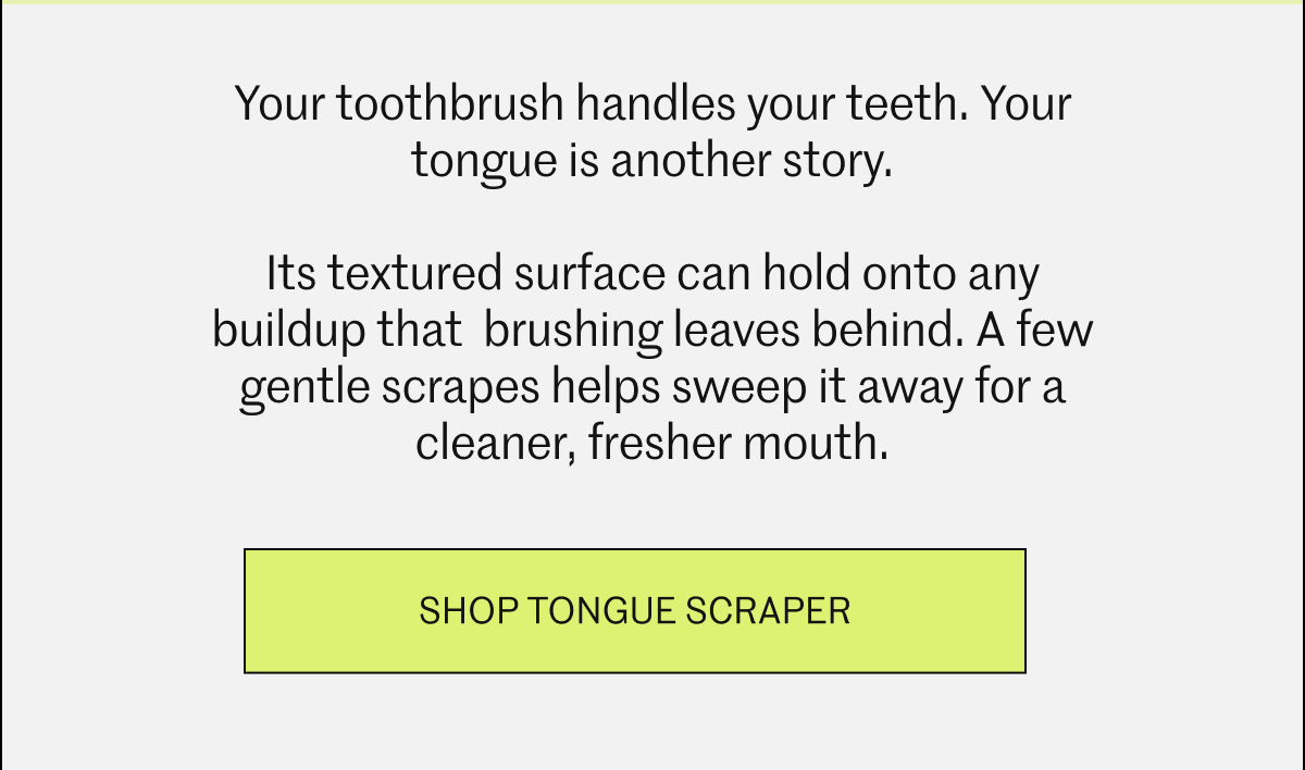 Shop tongue scraper