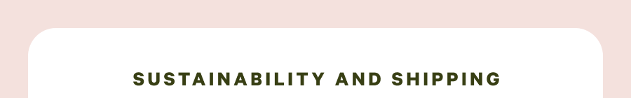 Sustainability and Shipping