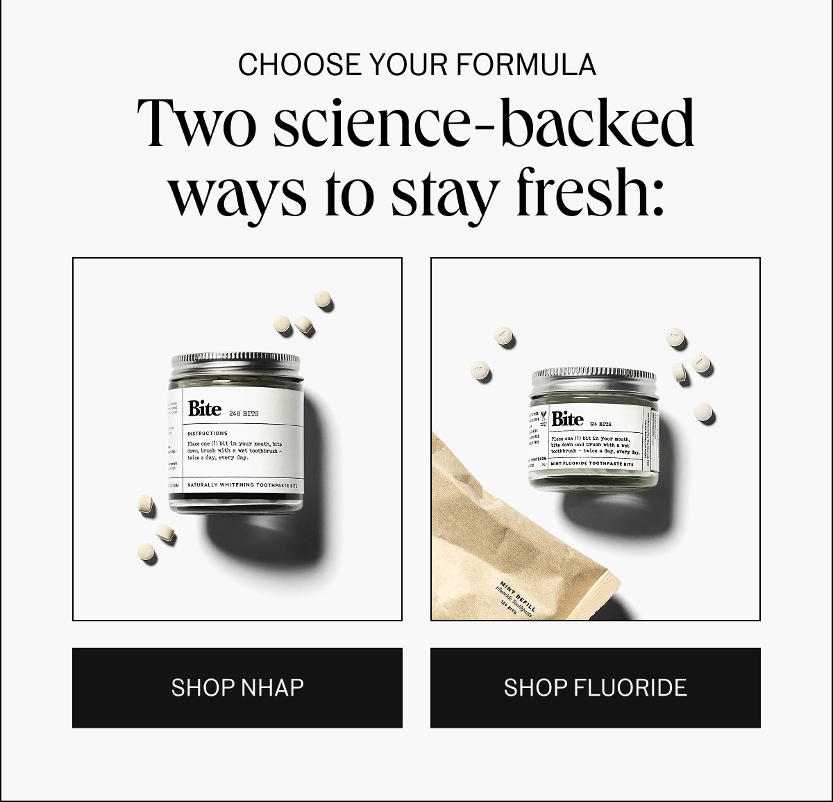 Shop toothpaste bits