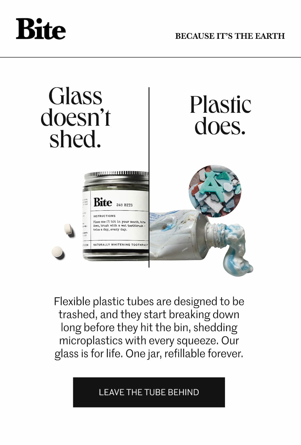 Stop brushing with plastic.