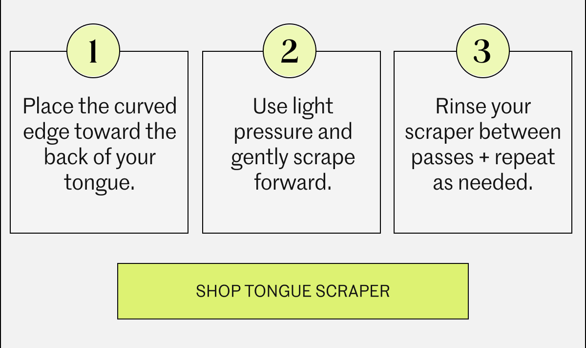Shop tongue scraper