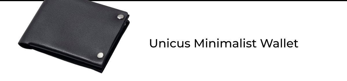 BLACK - UNICUS MINIMALIST WALLET