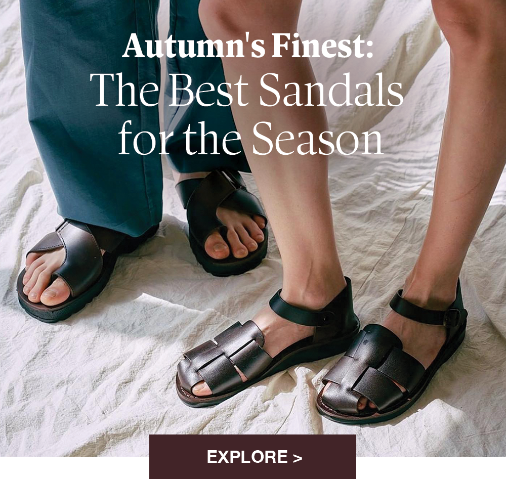 Covered leather clogs styled for cooler autumn days