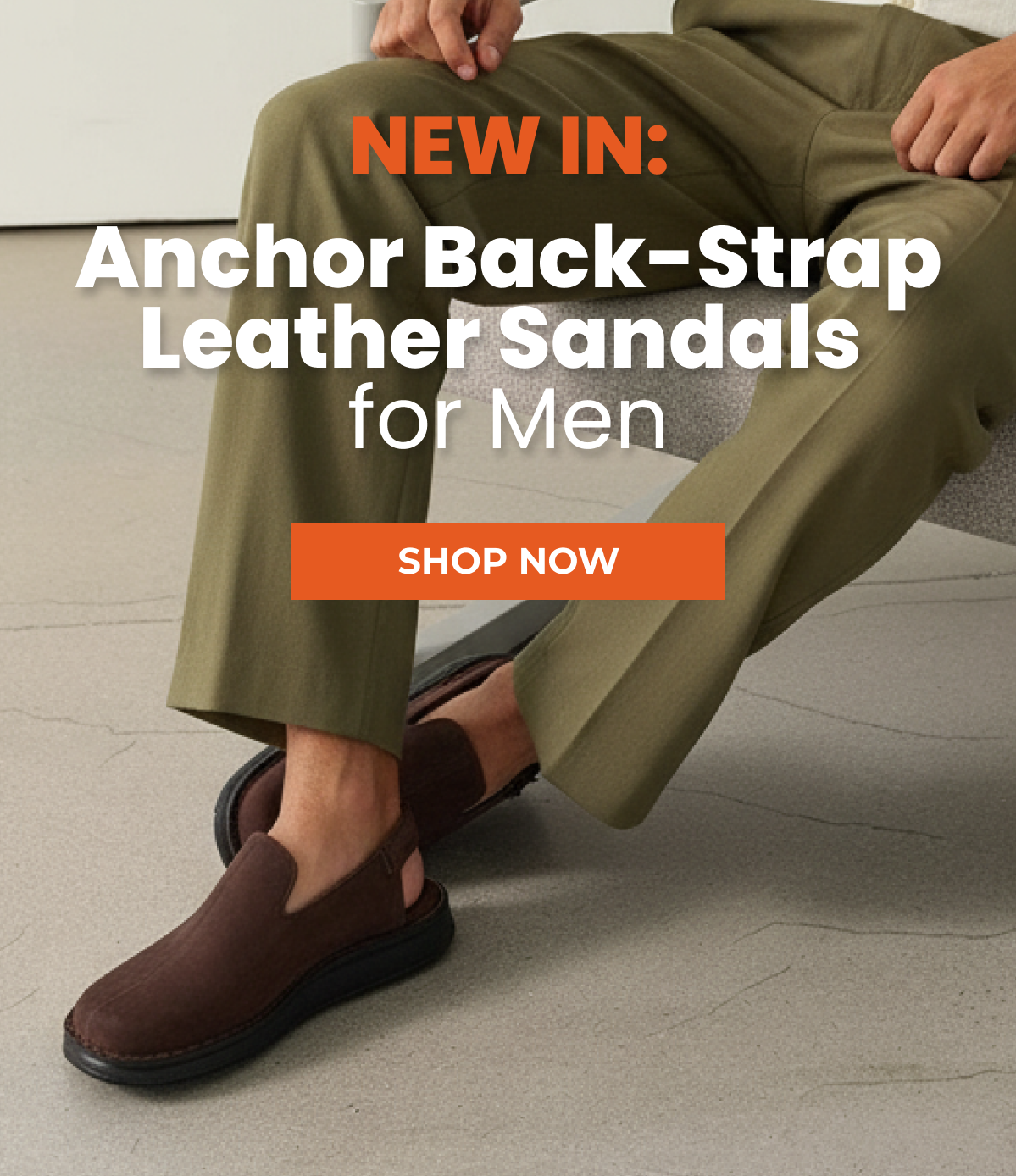 NEW IN: Anchor Back-Strap Leather Sandals for Men