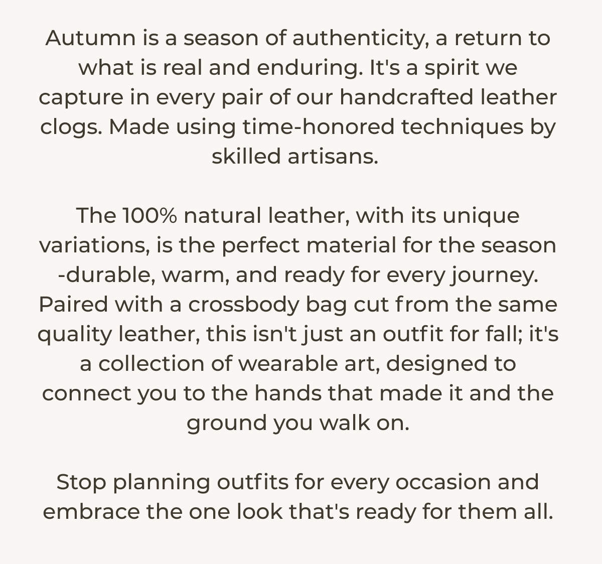Autumn is a season of authenticity, a return to what is real and enduring.