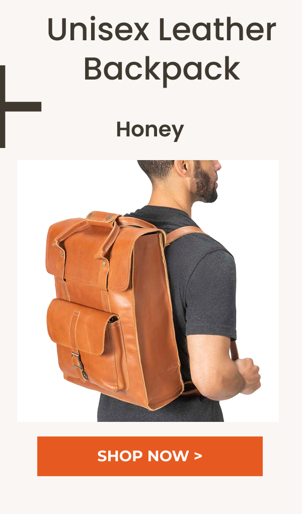 Unisex Leather Backpack