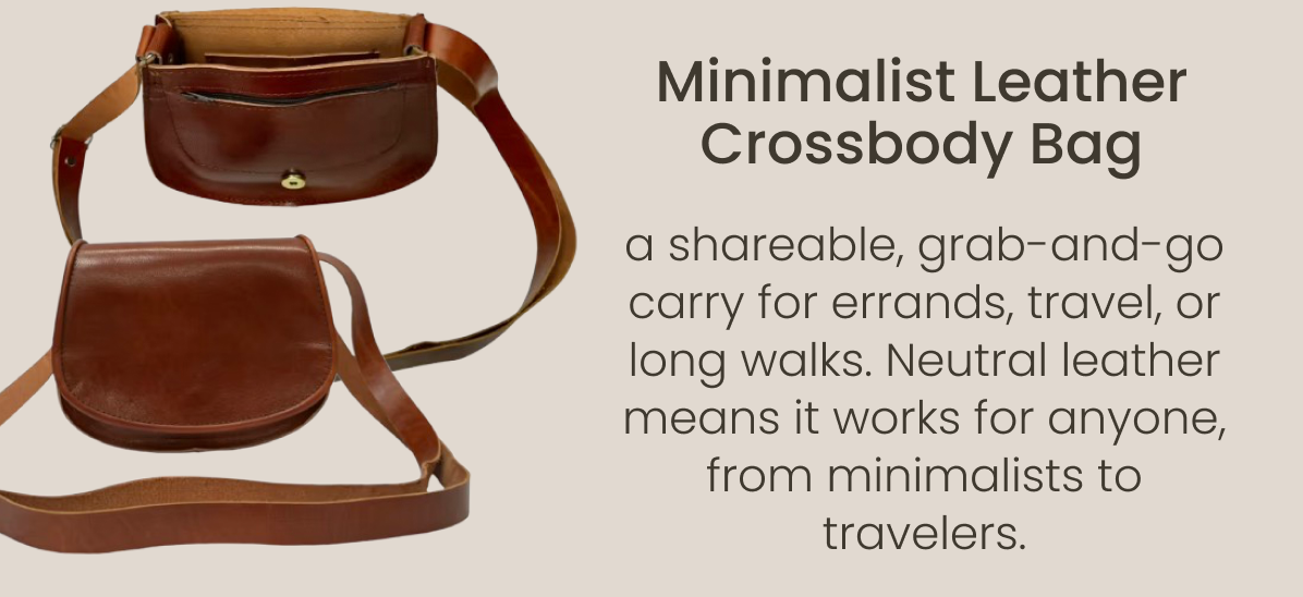 Minimalist Leather Crossbody Bag 