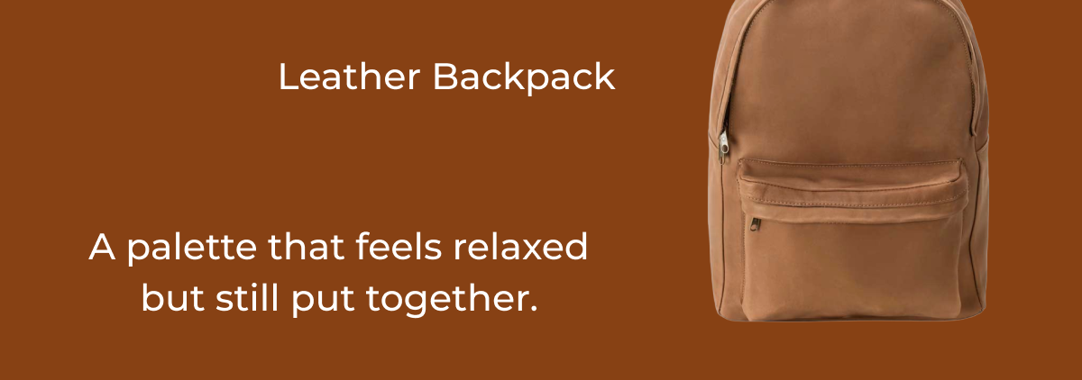 NATURAL - LEATHER BACKPACK