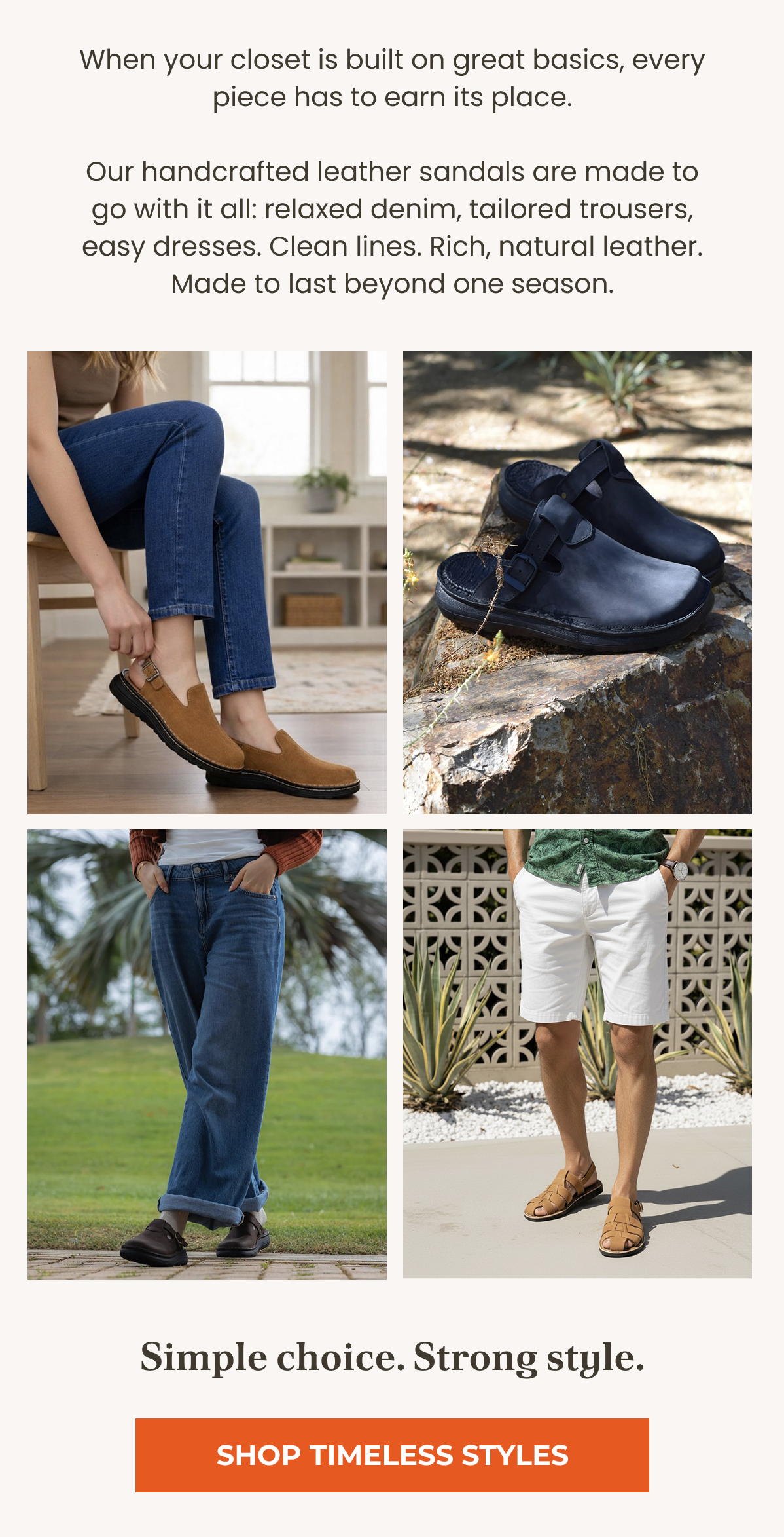 Simple choice. Strong style.