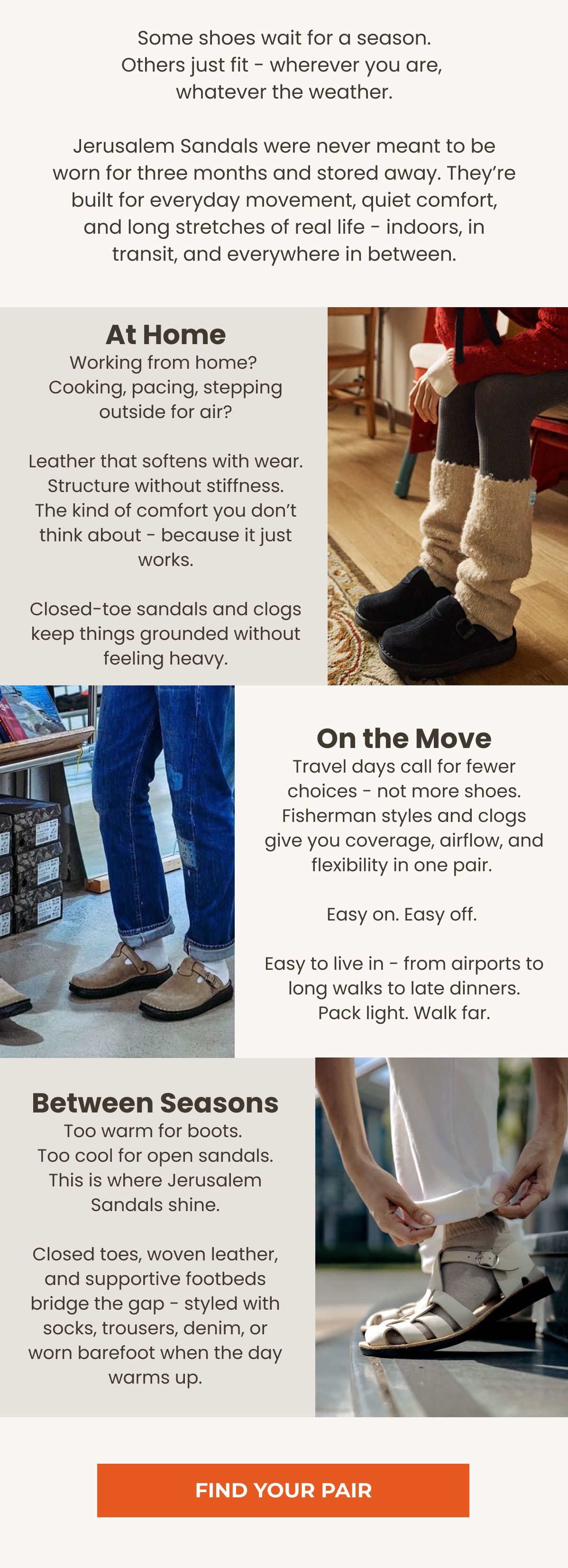 Some shoes wait for a season.