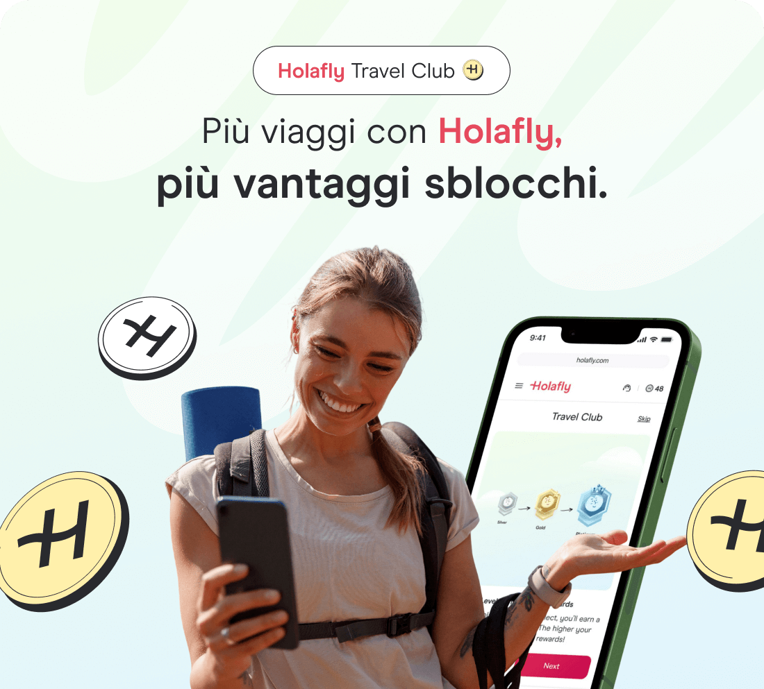 Più viaggi con Holafly, più vantaggi sblocchi.