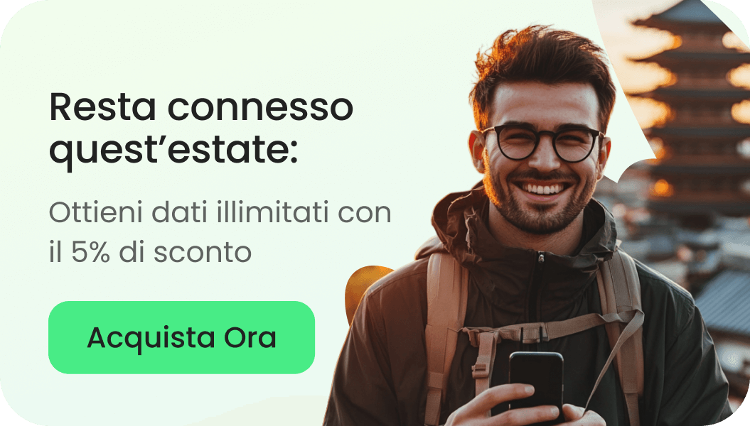 Rimani connesso quest'estate con la eSIM di Holafly.