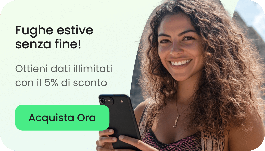Rimani connesso quest'estate con la eSIM di Holafly.