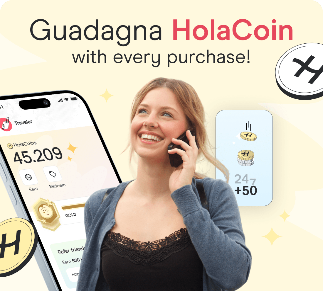 Guadagna HolaCoins acquistando eSIM!