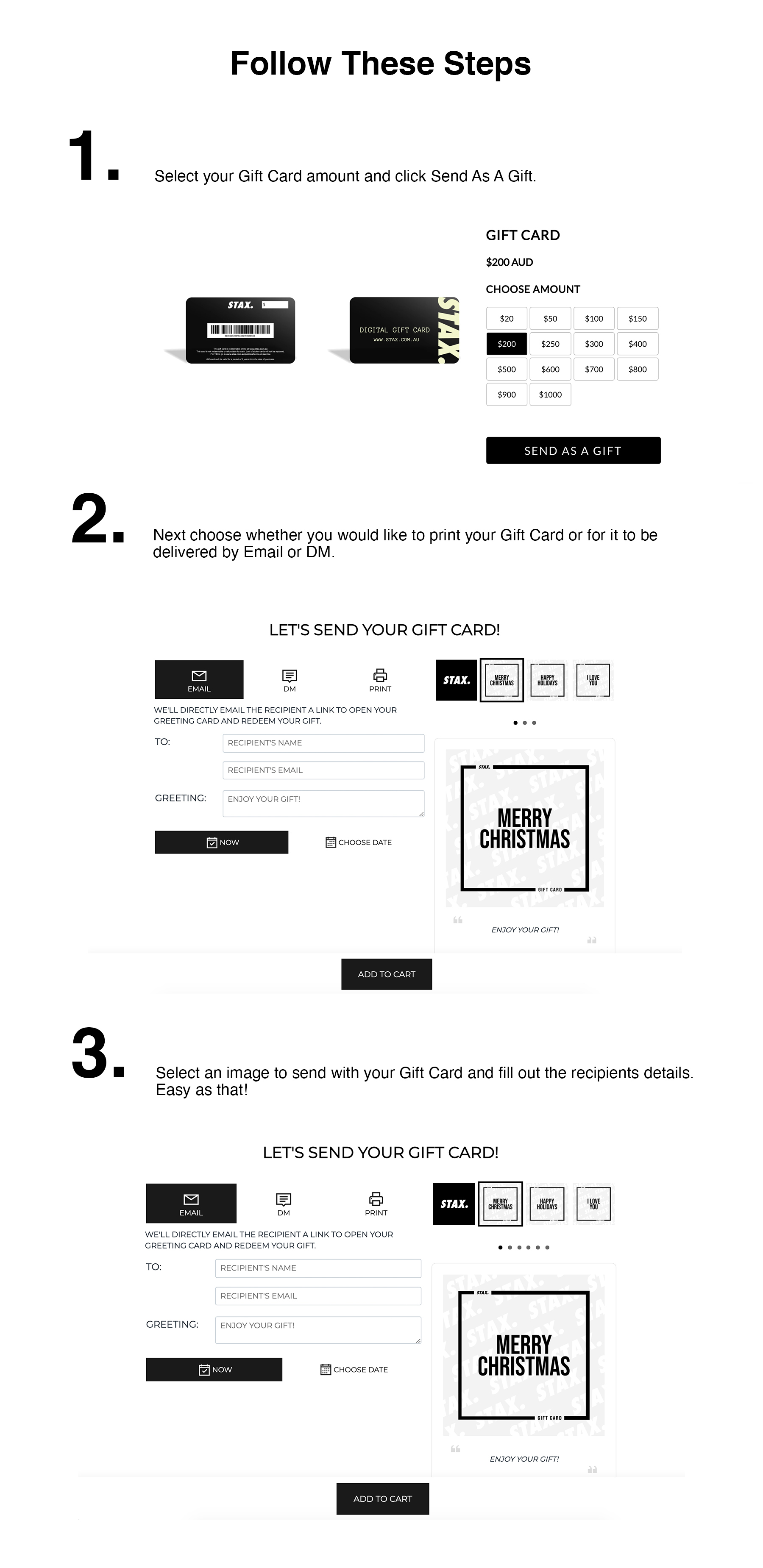 Your STAX. Gift Card 🎄 Stax AU