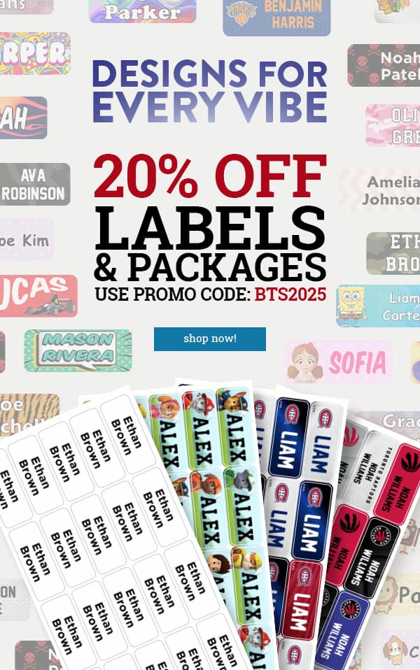 Save 20% On All Labels & Packages