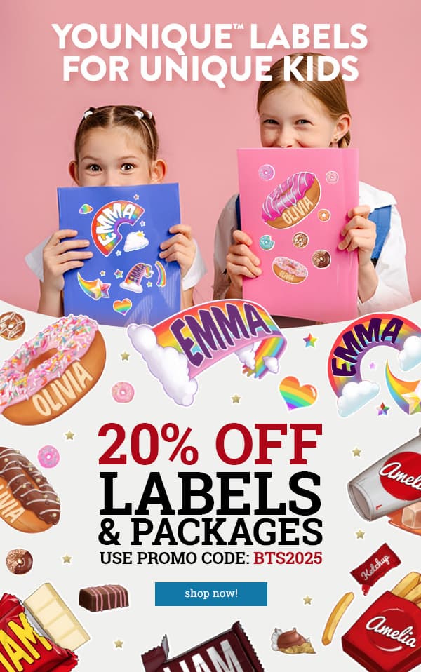 20% Off All Labels & Packages
