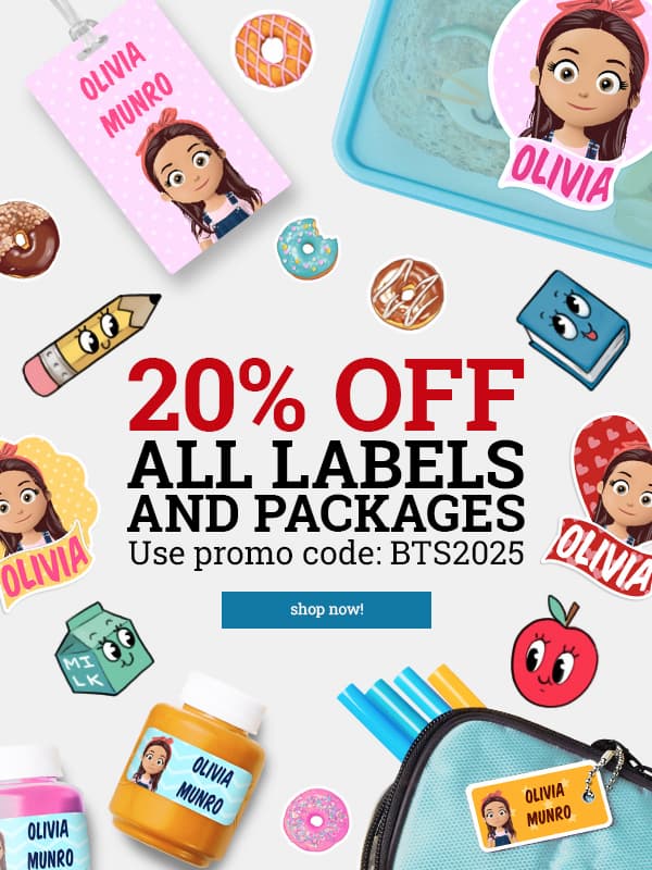 20% Off All Labels & Packages